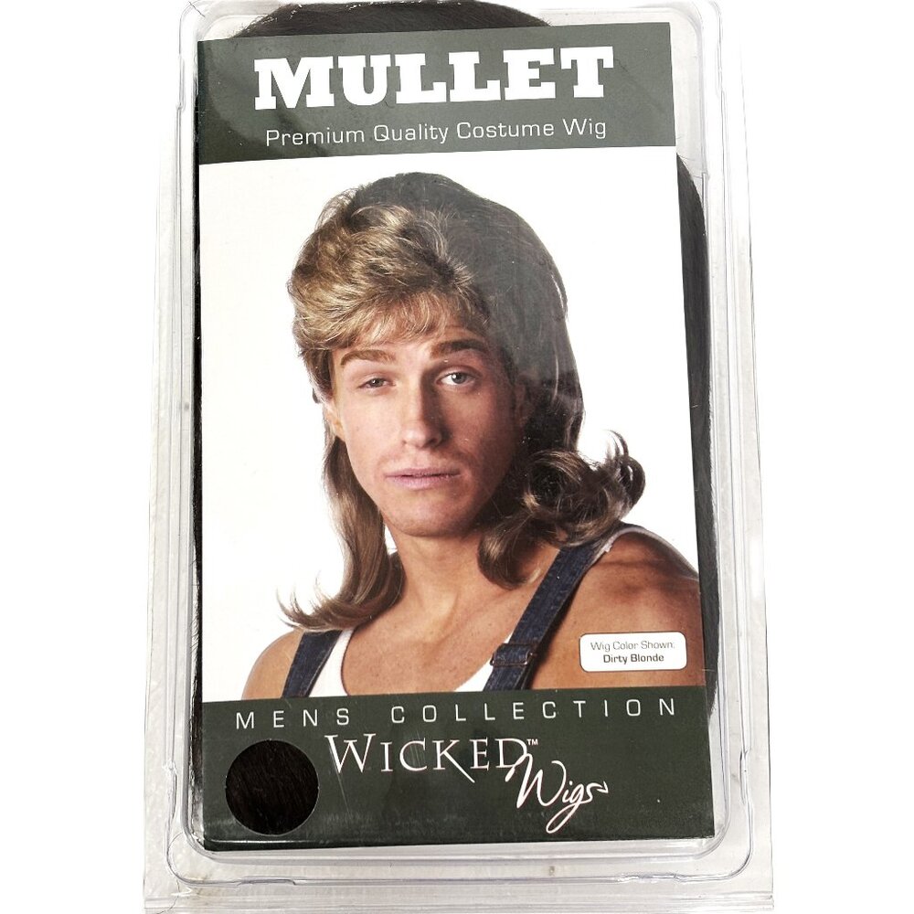 1980’s Style Mullet Brown Wig NIP - NWOT – NOS